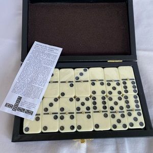 Double Six 6 Professional Dominoes Game Set 28 Piece Domino w/ Case